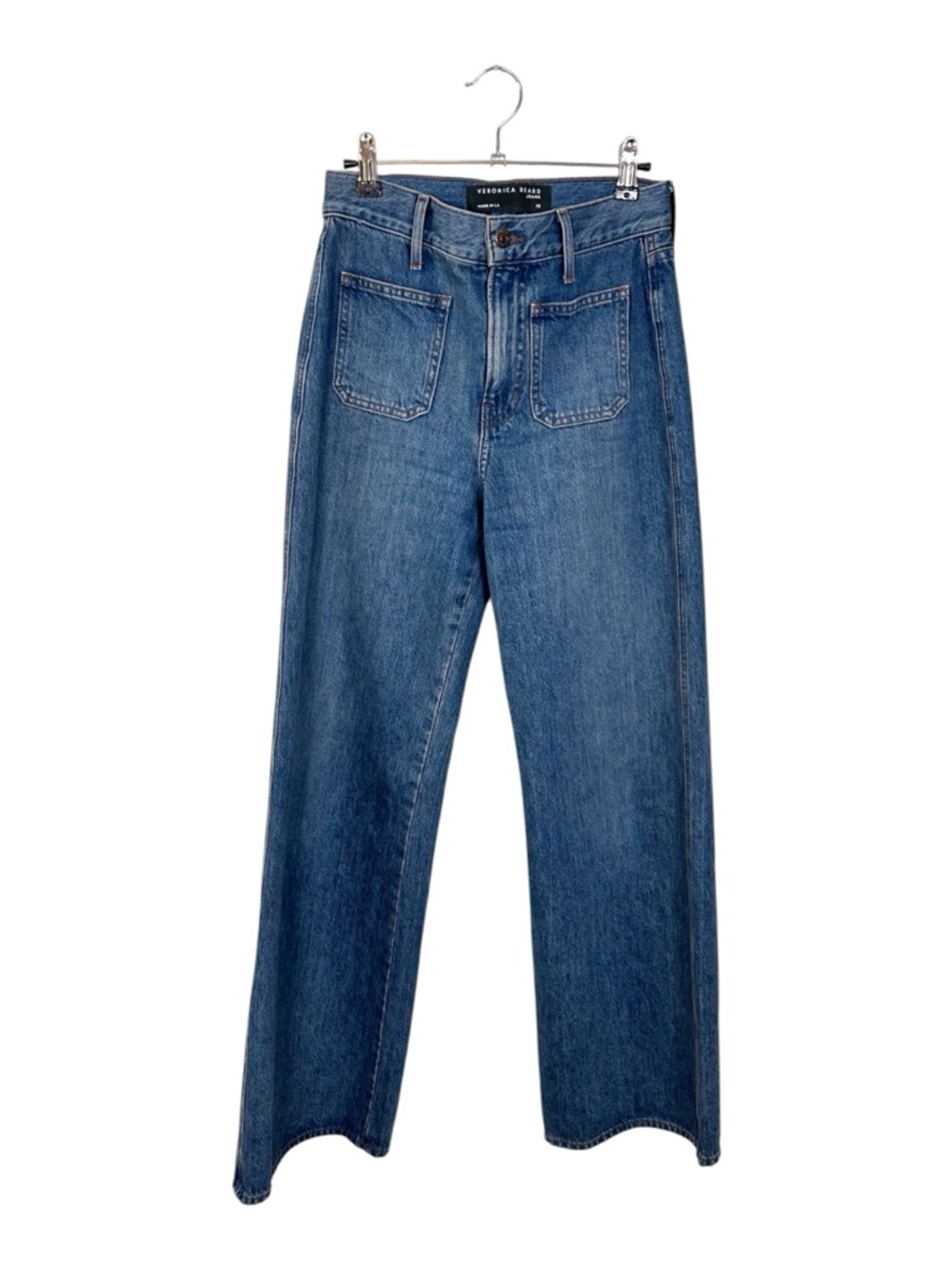 Veronica Beard Taylor Relaxed Wide Leg High Rise Jean - Picture 3 of 9